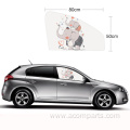 Clear cute printed magnetic nylon mesh car sunshade